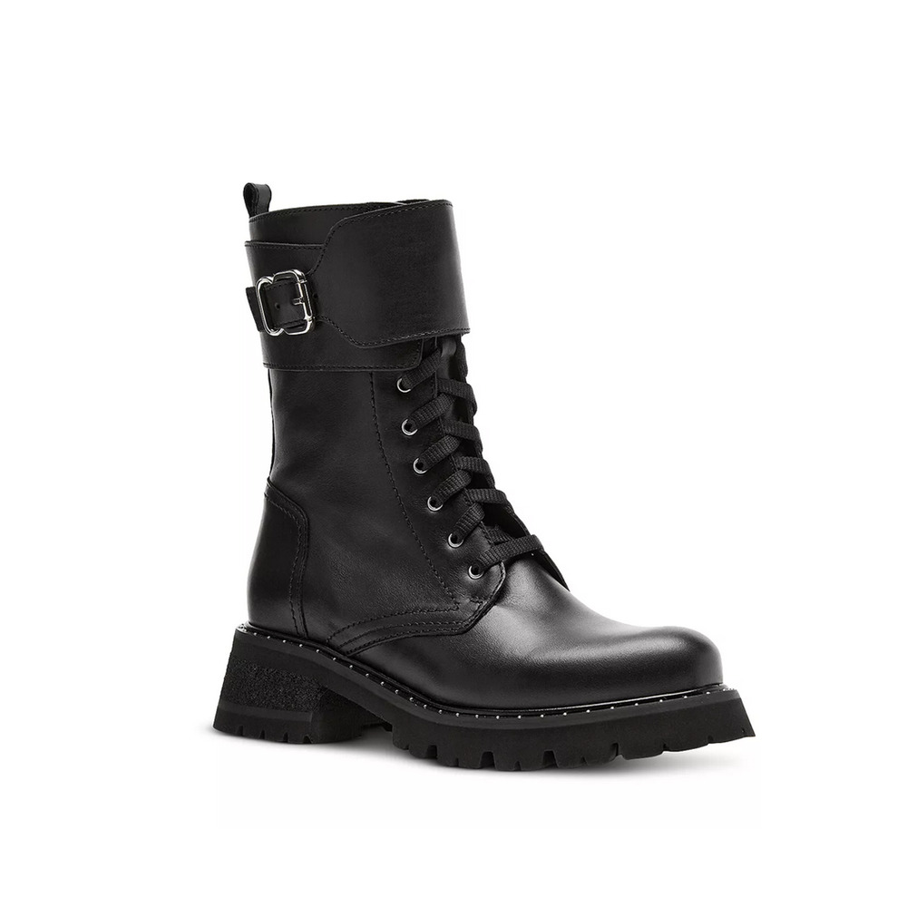La Canadienne Cody Lace Up Booties Black Size 7.5 240321